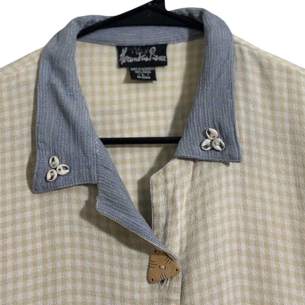 Alexandria Pierce Vintage Nautical Patchwork Costal 90's Button Up Women's L - Picture 11 of 11